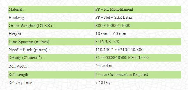 15mm Fire Resistant Durable Material Artificial Leisure Synthetic Lawn Artificial Grass for Landscape Turf